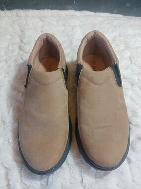 Vionic Mens Khai Tan Nubuck Slip On Loafers Size 9